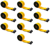 Mytee Products front pack showing 10 gold winch straps and easy identification benefit