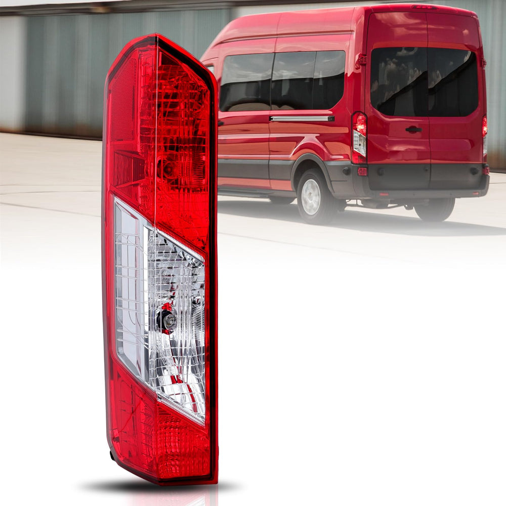 MZORANGE left tail light front view showing fit and finish for Transit