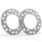 MZS front view of wheel spacers showing bolt pattern and precise machining for improved fit