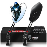 MZS front fairing mirror in black showing aerodynamic profile and sleek look