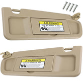 Nakuuly beige sun visor front view showing exact fit and restored cabin look