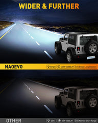 NAOEVO 4 inch cube pod lights front angle adding close-range illumination benefit