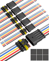 NAOEVO front view of 5 pin connector showing sealed plug and benefit of weatherproofing