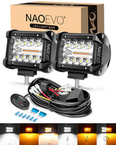 NAOEVO front-facing pods showing compact design and bright output