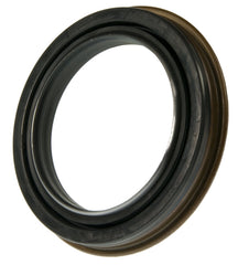 National 710568 front view showing seal profile and packaging, ensures reliable axle protection