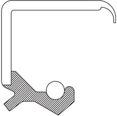 National seal close-up of spring-loaded multi-lip detail for improved durability