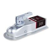 NBJINGYI front view of coupler showing secure 2" ball seating and easy hookup