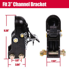 NBJINGYI side profile of channel mount for adjustable towing height