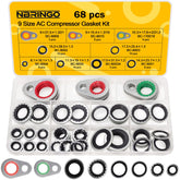 NBRINGO front packaging of 68-piece AC seal kit showing contents and clarity benefit