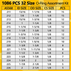 NBRINGO clear organizer compartments with labeled sizes for quick identification