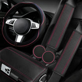 NBTEPEM full set laid out showing pink steering cover and accessories for a refreshed cabin