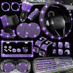 NBTEPEM front layout showing all 27 pieces and coordinated purple sparkle accents, enhances cabin style