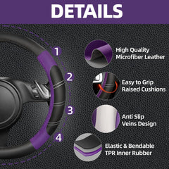 NBTEPEM microfiber leather texture and stitching detail for durability benefit