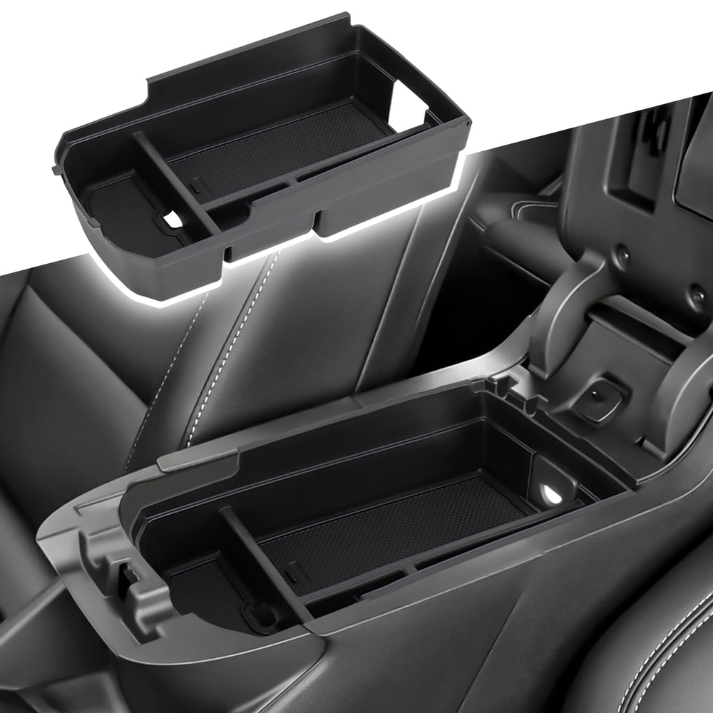 Neepiar front view of center console organizer showing neat layout and quick access