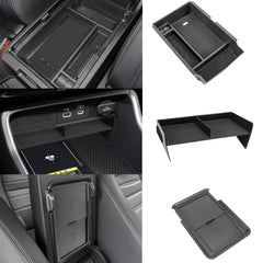 Neepiar front view of full console kit showing neat storage benefits