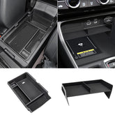 Neepiar front view of console insert showing clean fit and added organization benefit