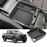 Neepiar front view of console insert showing organized compartments and neat fit