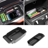 Neepiar front view of center console insert tray showing neat storage and quick access