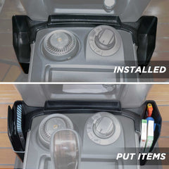 Neepiar organizer next to a ruler showing compact size and space-saving benefit