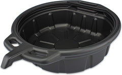 NEIKO drain pan front view showing capacity and shape for tidy oil changes