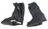 Nelson-Rigg front view of black XL boot covers shows compact storage and protection