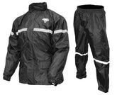 Nelson-Rigg front view of full rain suit showing coverage and fit
