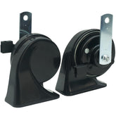 NEOGET front view of dual-tone horn kit showing compact design and clear mounting benefits