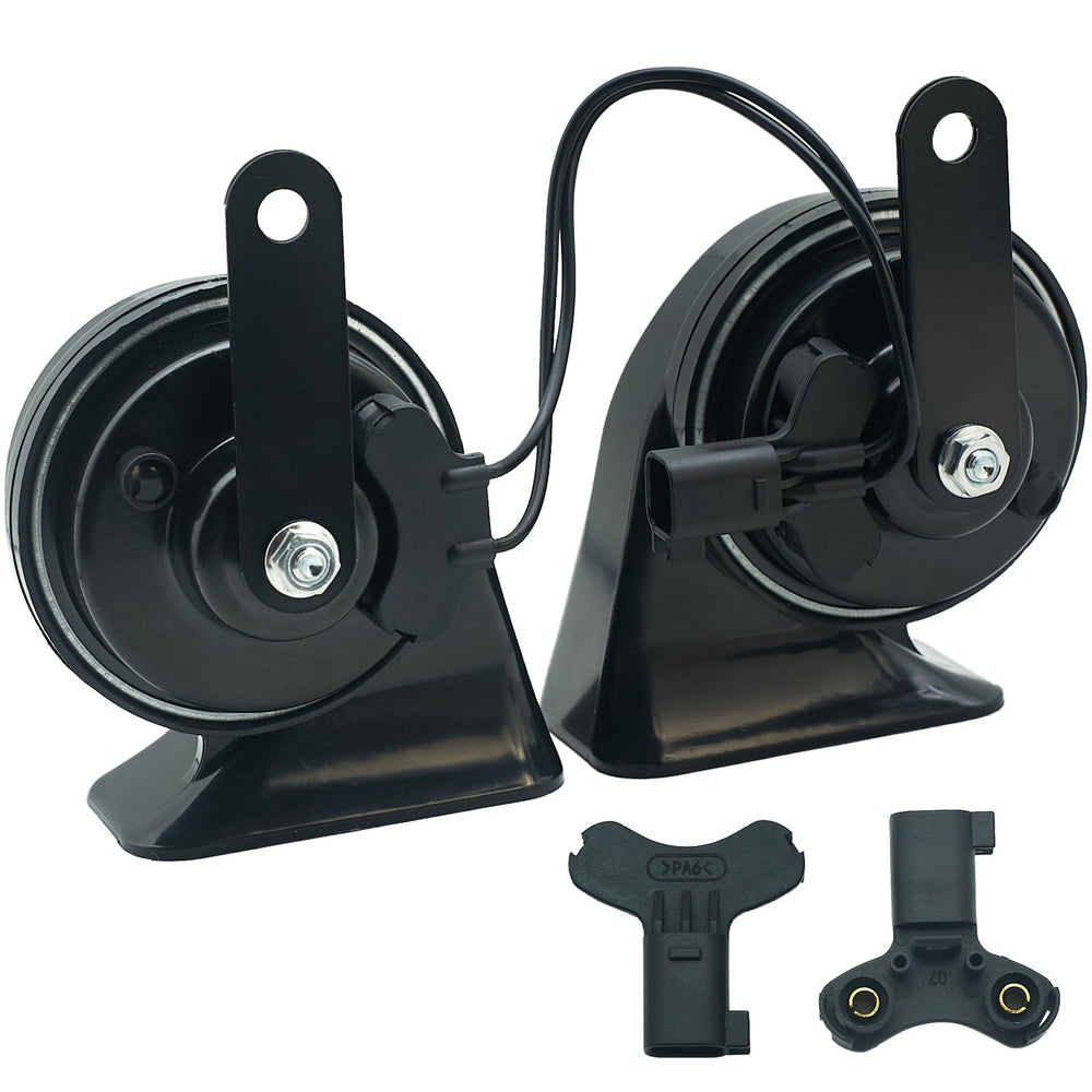 NEOGET front view of dual-tone horns showing robust design and clear sound