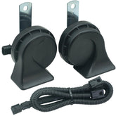 NEOGET front view of dual-tone horn kit showing complete upgrade components and improved audibility