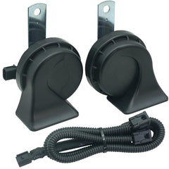NEOGET front view of dual-tone horn kit showing complete upgrade components and improved audibility
