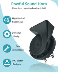 NEOGET side profile snail-shaped housing highlighting sound projection and weather resistance