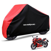 NEVERLAND front view of full motorcycle cover showing fit and protection