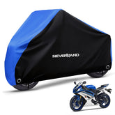 NEVERLAND front view of cover protecting a motorcycle and keeping it clean
