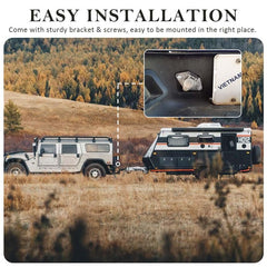 NEW SUN spring-loaded dust cover detail protecting socket from water and debris