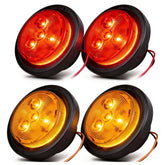 NEW SUN front view of 4-pack amber and red markers, improved road visibility