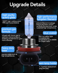 NEWBROWN H11 installed in headlight housing showing immediate plug-and-play benefit
