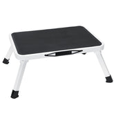 NEWBULIG front view open showing sturdy metal frame and wide platform for safe reaching
