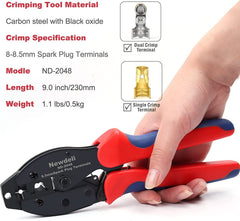 Newdeli polished jaws close-up for clean, damage-free crimps