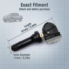 NEWHOW sensor installed on wheel demonstrating restored TPMS function
