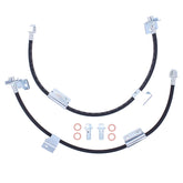 NewYall front brake hoses packaging showing pair and labels for easy identification