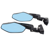 NewYall front view mirror showing shape and black bracket benefit of clear rear sight