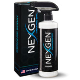 Nexgen front pump spray bottle showing label and ergonomic nozzle for quick application