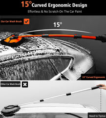 NEZENO extended telescopic handle reaching SUV roof to reduce strain and avoid ladders