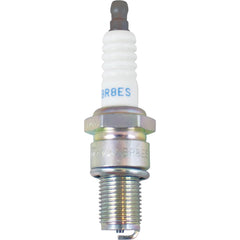 NGK BR8ES solid threads and electrode closeup showing rolled threads for reduced damage