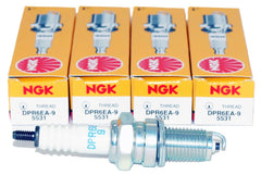NGK DPR6EA-9 front packaging showing four plugs and brand clarity