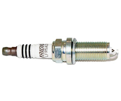 NGK ground electrode taper-cut detail highlighting durable nickel tip for longevity