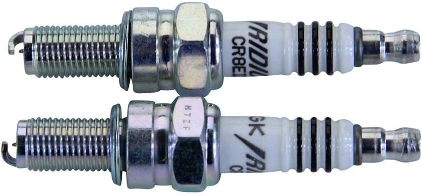 NGK iridium spark plug front packaging showing brand and durable iridium electrode benefit
