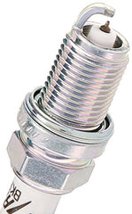 NGK iridium tip close-up highlighting 0.6 mm fine electrode for reliable ignition