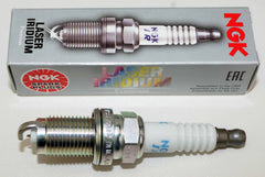 NGK close-up of laser iridium electrode highlighting long life benefit