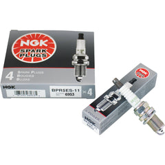 NGK close-up of electrode detail highlighting durable construction